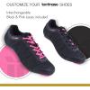 imageTommaso Pista Cycling Shoes for WomenPeloton Cycle Shoes WomenSpin Shoes Women Indoor CyclingDeltaampampSPD Compatible Cycling ShoesIndoor Cycling Shoes for WomenPeloton ShoesWomen Shoes NO CleatsBlack Velcro  Buckel Indooroutdoor