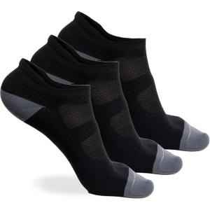 imageTommaso Moisture Wicking Cycling Socks Men WomenBlack Super Wicking No Show