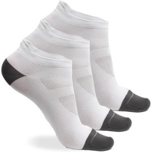 imageTommaso Moisture Wicking Cycling Socks Men WomenWhite Super Wicking No Show