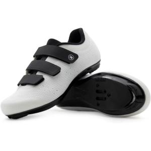 imageTommaso Pista Cycling Shoes for WomenPeloton Cycle Shoes WomenSpin Shoes Women Indoor CyclingDeltaampampSPD Compatible Cycling ShoesIndoor Cycling Shoes for WomenPeloton ShoesWomen Shoes NO CleatsBlackWhite  Knit Velcro Straps