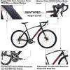 imageTommaso Sentiero Gravel Bike Shimano Claris Adventure Bike with Disc Brakes Extra Wide Tires Perfect for Road Or Dirt Trail Touring Matte Black RedMatte BlackRed