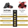 imageTommaso Strada Peloton Shoes for MenSPD Indoor Cycling Shoes for MenMens Cycling Shoes with Delta Clips Spin Shoes Bike Shoes for Men Cycling on Peloton SPD Shoes for Road BikesSpinning ShoesKnit Triple Strap Spd
