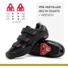 imageTommaso Strada Peloton Shoes for MenSPD Indoor Cycling Shoes for MenMens Cycling Shoes with Delta Clips Spin Shoes Bike Shoes for Men Cycling on Peloton SPD Shoes for Road BikesSpinning ShoesBlack  Triple Strap