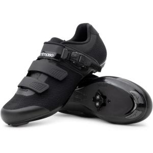 imageTommaso Strada Peloton Shoes for MenSPD Indoor Cycling Shoes for MenMens Cycling Shoes with Delta Clips Spin Shoes Bike Shoes for Men Cycling on Peloton SPD Shoes for Road BikesSpinning ShoesKnit Ratchet Buckle Spd