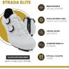 imageTommaso Strada Mens Peloton Shoes ampamp SPD Mens Cycling Shoes2in1 Cycle ShoesWorks with Delta ampamp SPDCycling Shoes for MenIndoor Cycling ShoesRoad Bike Shoes for Men CyclingCleats NOT InstalledWhitedual Boa No Cleats
