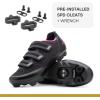 imageTommaso Terra Aria 100 Womens Mountain Biking Shoes Indoor Cycling Shoes SPD Compatible Shoe Cycling Bike Studio Trail MTB Air SPD Cleats Bundle Black 38