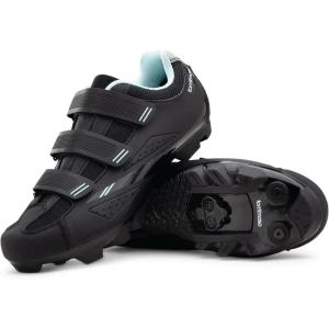 imageTommaso Cycling Shoes WomenOutdoor Cycling Shoes WomenWomen Special Bike ShoesWalkable Cycling ShoesWomen SPD Cycling ShoesIndoor Cycling Shoes Women SPDSPD Cleat InstalledBlackTeal Spd Installed