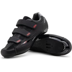 imageTommaso Strada Mens Peloton Shoes ampamp SPD Mens Cycling Shoes2in1 Cycle ShoesWorks with Delta ampamp SPDCycling Shoes for MenIndoor Cycling ShoesRoad Bike Shoes for Men CyclingCleats NOT InstalledBlack3 Strap Closer Road  Indoor