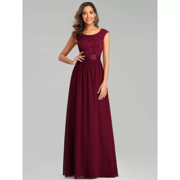 imageEverPretty Womens Womens Ruched Empire Wasit Bridesmaid Dresses 0646Burgundy