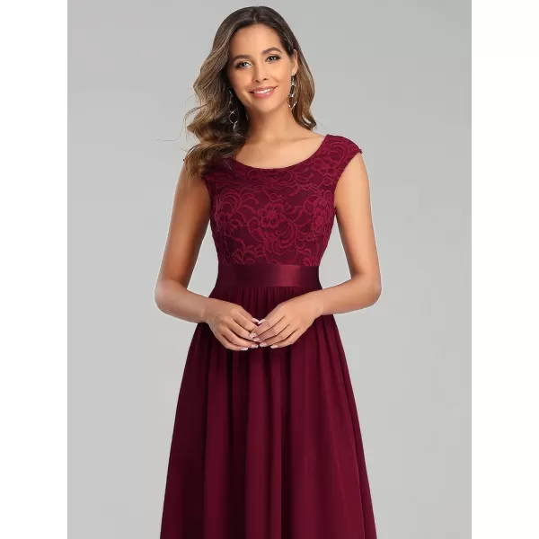 imageEverPretty Womens Womens Ruched Empire Wasit Bridesmaid Dresses 0646Burgundy