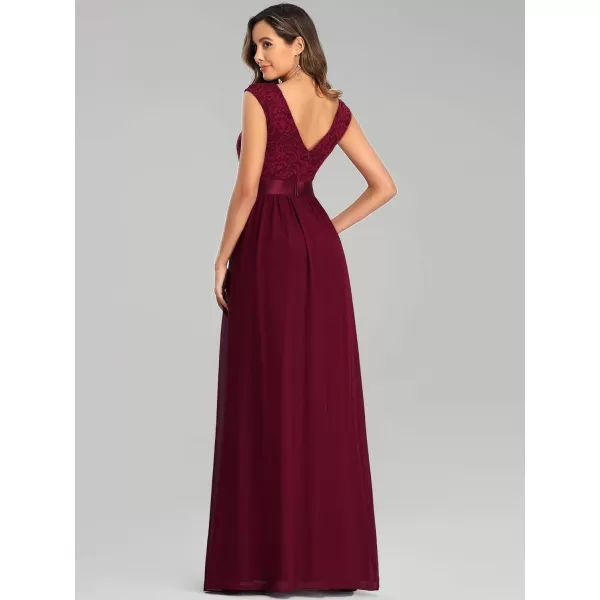 imageEverPretty Womens Womens Ruched Empire Wasit Bridesmaid Dresses 0646Burgundy