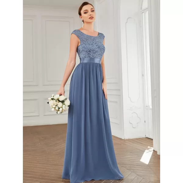 imageEverPretty Womens Womens Ruched Empire Wasit Bridesmaid Dresses 0646Haze Blue