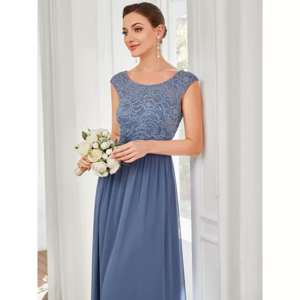 imageEverPretty Womens Womens Ruched Empire Wasit Bridesmaid Dresses 0646Haze Blue