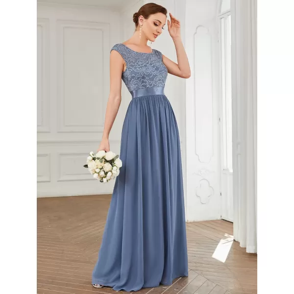 imageEverPretty Womens Womens Ruched Empire Wasit Bridesmaid Dresses 0646Haze Blue