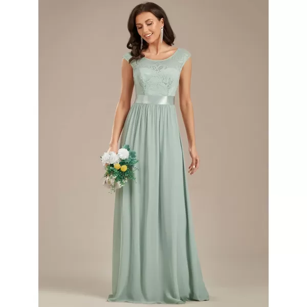 imageEverPretty Womens Womens Ruched Empire Wasit Bridesmaid Dresses 0646Mint Green