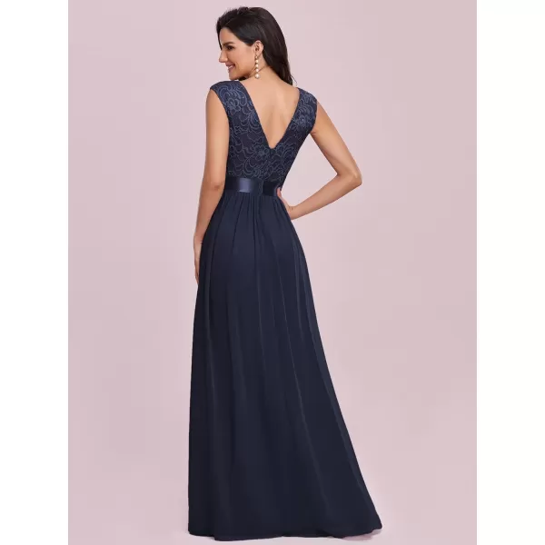 imageEverPretty Womens Womens Ruched Empire Wasit Bridesmaid Dresses 0646Navy Blue