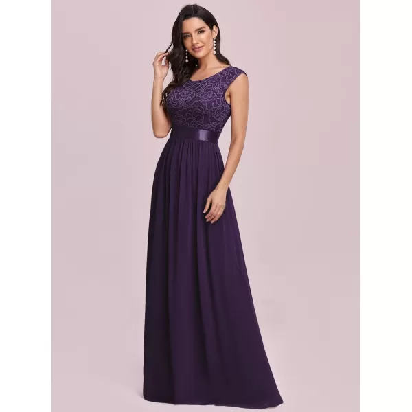 imageEverPretty Womens Womens Ruched Empire Wasit Bridesmaid Dresses 0646Purple