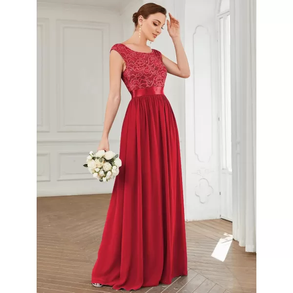 imageEverPretty Womens Womens Ruched Empire Wasit Bridesmaid Dresses 0646Red