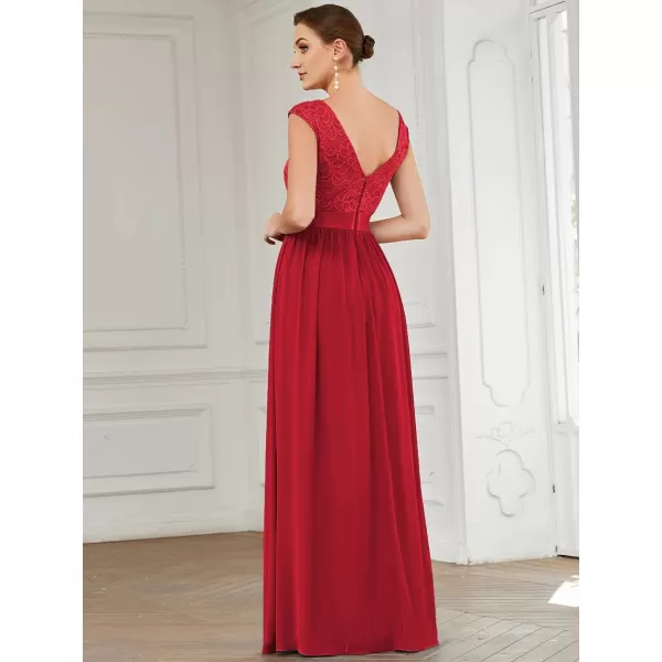 imageEverPretty Womens Womens Ruched Empire Wasit Bridesmaid Dresses 0646Red