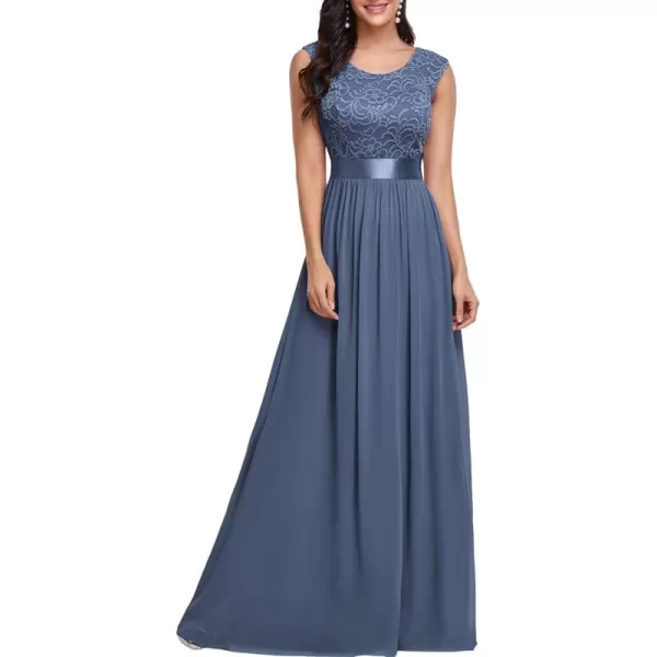 imageEverPretty Womens Womens Ruched Empire Wasit Bridesmaid Dresses 0646Haze Blue