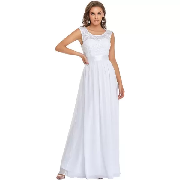 imageEverPretty Womens Womens Ruched Empire Wasit Bridesmaid Dresses 0646White