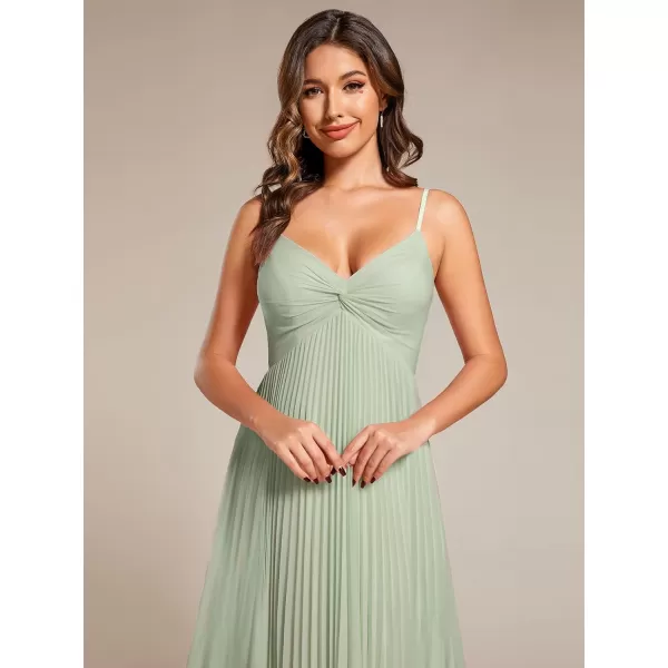 imageEverPretty Womens A Line Sling Semi Formal Dresses Sleeveless Pleated Midi Tea Dress 02116Mint Green