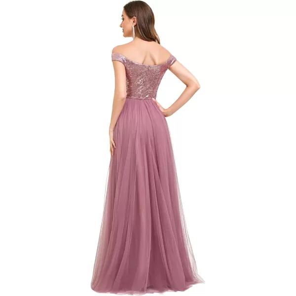 imageEverPretty Womens V Neck Sequin Tulle A Line Evening Formal Dress 0277Orchid