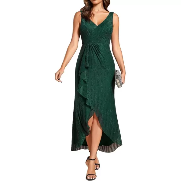 imageEverPretty Womens Summer Mermaid Sleeveless Glitter Midi Prom Dress Wedding Guest Dresses 02117Dark Green