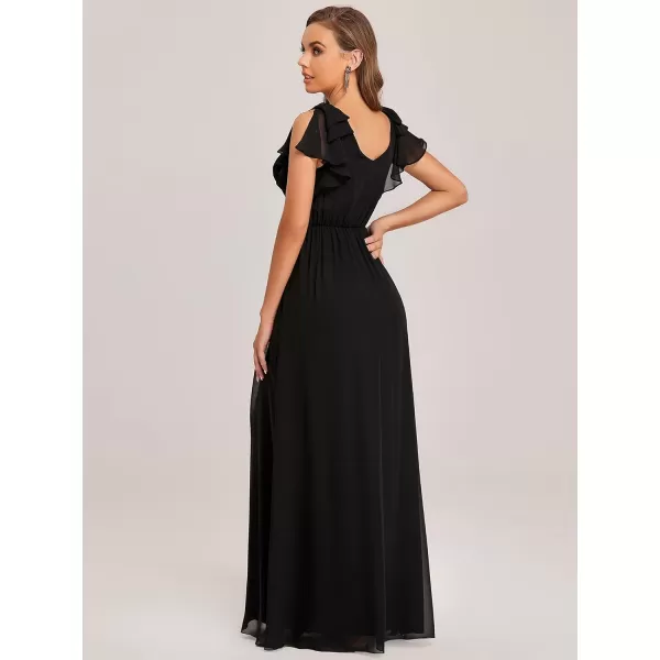 imageEverPretty Womens ALine Wedding Bridesmaid Dress Long Formal Dress 7709Black