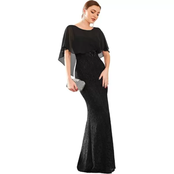 imageEverPretty Womens Crewneck Bodycon Mermaid Wedding Guest Mother of Bride Dress 0142ABlack