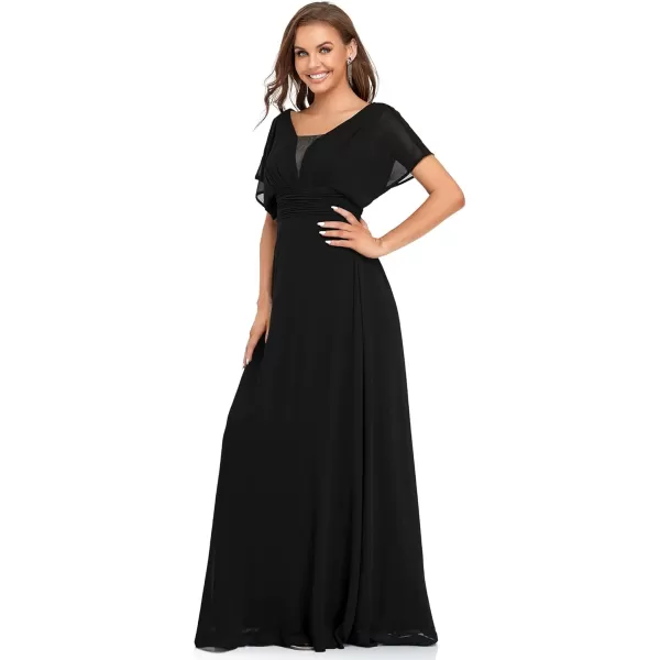 imageEverPretty Womens Elegant VNeck Formal Evening Dresses 7851Black