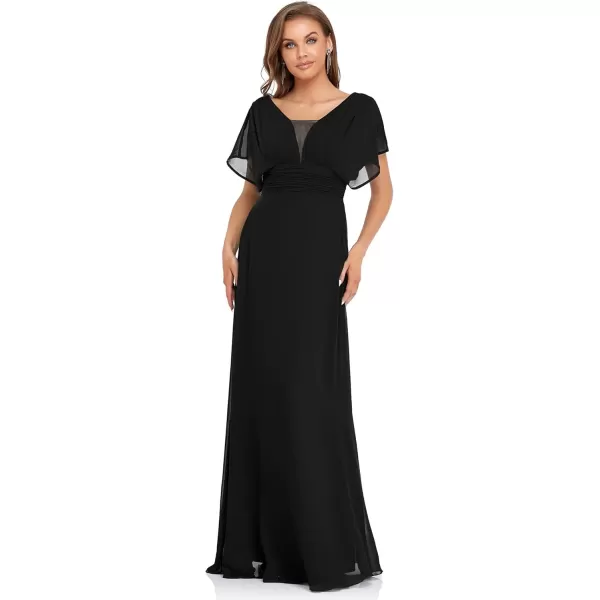 imageEverPretty Womens Elegant VNeck Formal Evening Dresses 7851Black