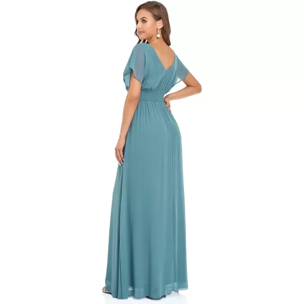 imageEverPretty Womens Elegant VNeck Formal Evening Dresses 7851Demin Blue