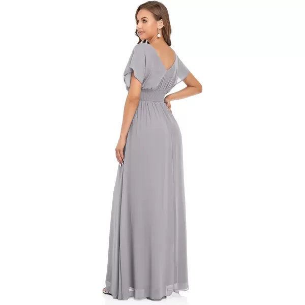 imageEverPretty Womens Elegant VNeck Formal Evening Dresses 7851Gray