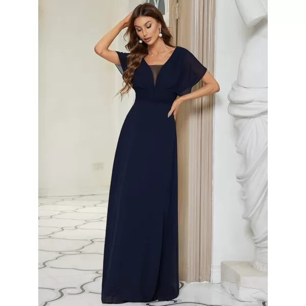 imageEverPretty Womens Elegant VNeck Formal Evening Dresses 7851Navy