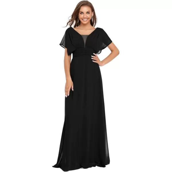 imageEverPretty Womens Elegant VNeck Formal Evening Dresses 7851Black