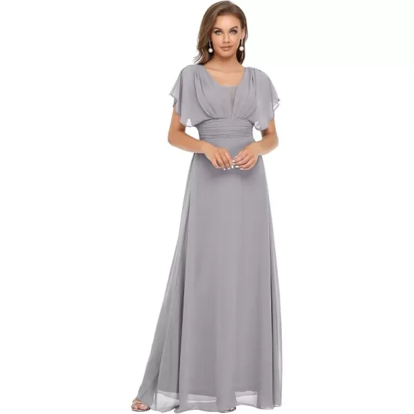 imageEverPretty Womens Elegant VNeck Formal Evening Dresses 7851Gray