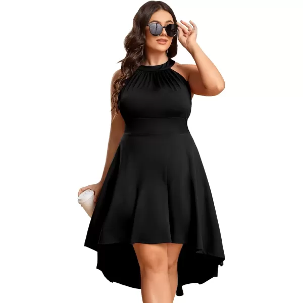 imageEverPretty Womens Summer ALine Halter Plus Size Sundresses Causal Cocktail Dress 01782PZBlack