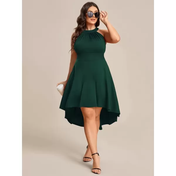 imageEverPretty Womens Summer ALine Halter Plus Size Sundresses Causal Cocktail Dress 01782PZDark Green