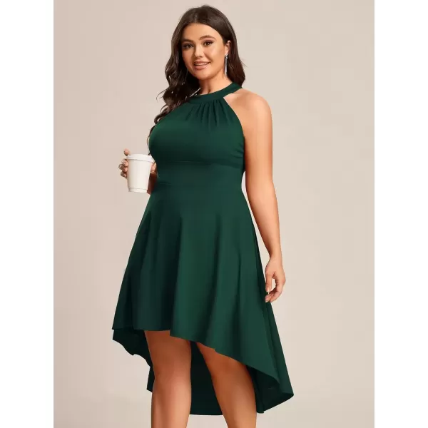 imageEverPretty Womens Summer ALine Halter Plus Size Sundresses Causal Cocktail Dress 01782PZDark Green