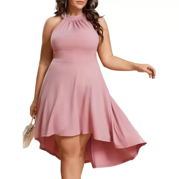 imageEverPretty Womens Summer ALine Halter Plus Size Sundresses Causal Cocktail Dress 01782PZDusty Rose