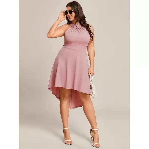 imageEverPretty Womens Summer ALine Halter Plus Size Sundresses Causal Cocktail Dress 01782PZDusty Rose