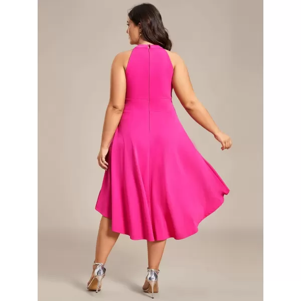 imageEverPretty Womens Summer ALine Halter Plus Size Sundresses Causal Cocktail Dress 01782PZHot Pink