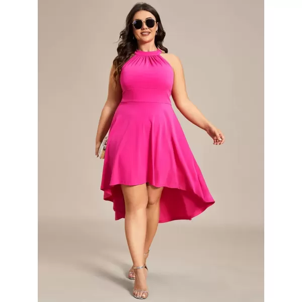 imageEverPretty Womens Summer ALine Halter Plus Size Sundresses Causal Cocktail Dress 01782PZHot Pink