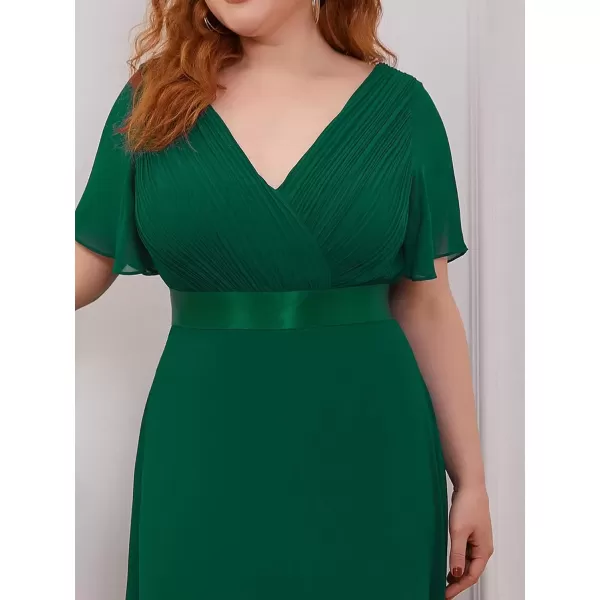 imageEverPretty Womens Double VNeck Formal Dresses Plus Size Bridesmaid Dress 09890PZGreen