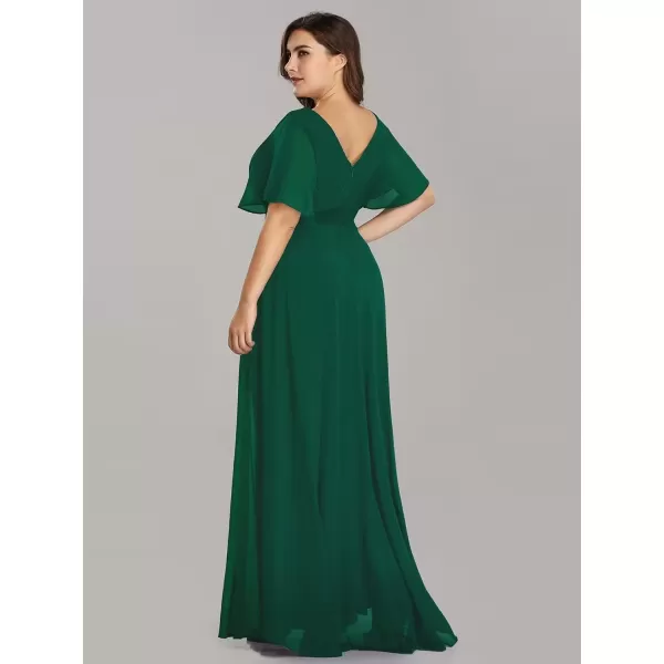 imageEverPretty Womens Double VNeck Formal Dresses Plus Size Bridesmaid Dress 09890PZGreen