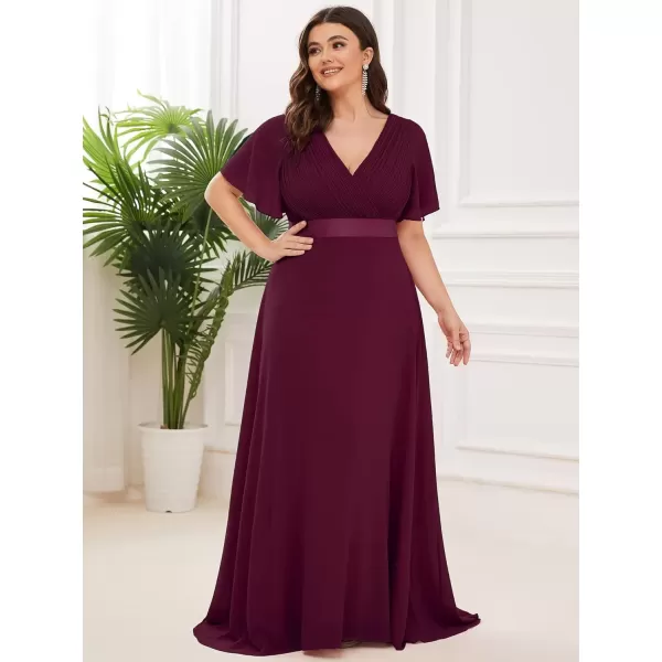 imageEverPretty Womens Double VNeck Formal Dresses Plus Size Bridesmaid Dress 09890PZMulberry