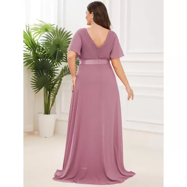 imageEverPretty Womens Double VNeck Formal Dresses Plus Size Bridesmaid Dress 09890PZOrchid