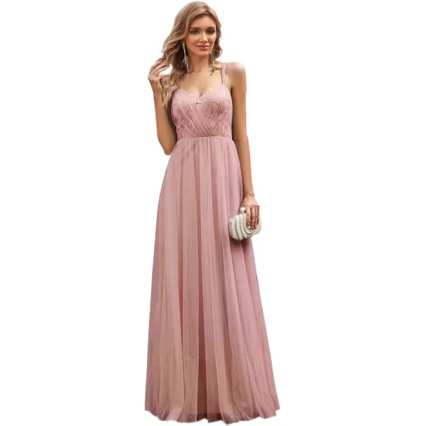 imageEverPretty Womens V Neck Sequin Sleeveless Summer Dresses Backless Bandage Floor Length Formal Dresses 02164Pink