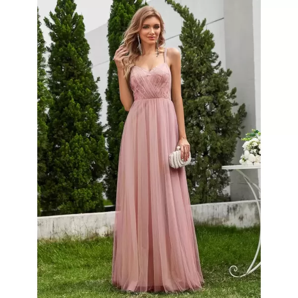 imageEverPretty Womens V Neck Sequin Sleeveless Summer Dresses Backless Bandage Floor Length Formal Dresses 02164Pink